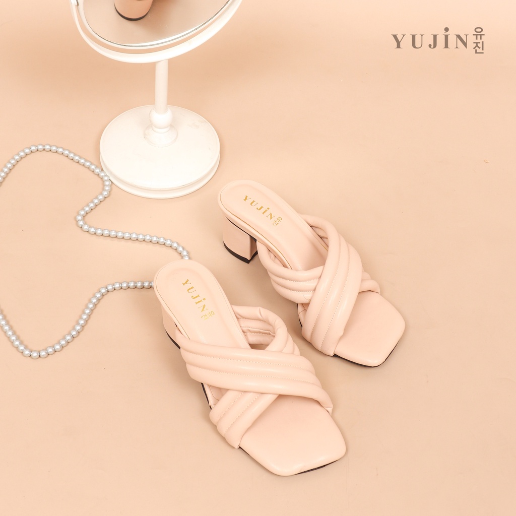 YUJIN Sendal Heels Wanita Harumi Korean Fashion Sandals