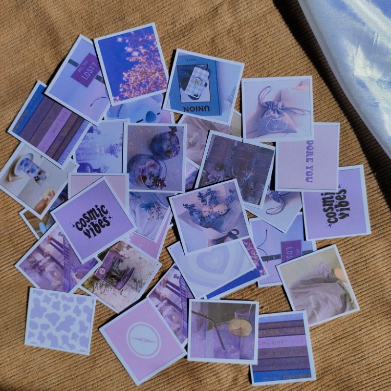 

[20 Pcs] Sticker Purple Aesthetic for Journaling | Stiker Tama Ungu Scrapbook