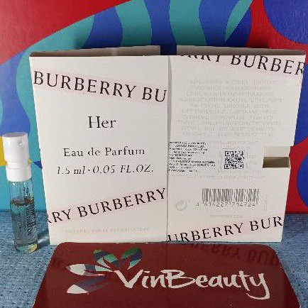 Vial Parfum OriginaL Burberry Her EDP 1.5 ml For Women Murah