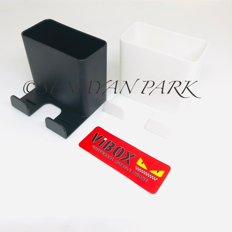 SEN - Holder Remot Hp 2in1 / Holder Hp Remot 2 Kaki Tempel Dinding Tembok