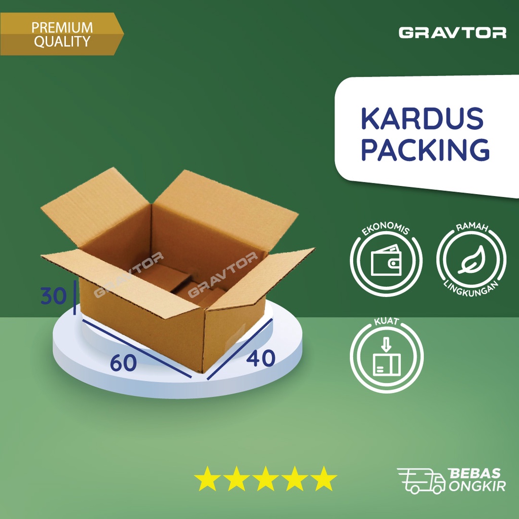 

Kardus Packing 60x40x30 - Packaging Karton Box Dus Besar Pindahan Jumbo Polos Murah