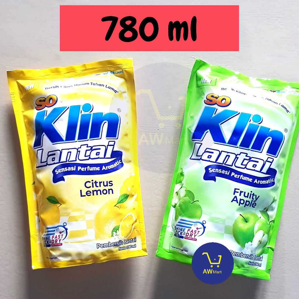 SO KLIN SOKLIN LANTAI 780ML RASA APEL DAN LEMON (DARI PABRIK LANGSUNG)