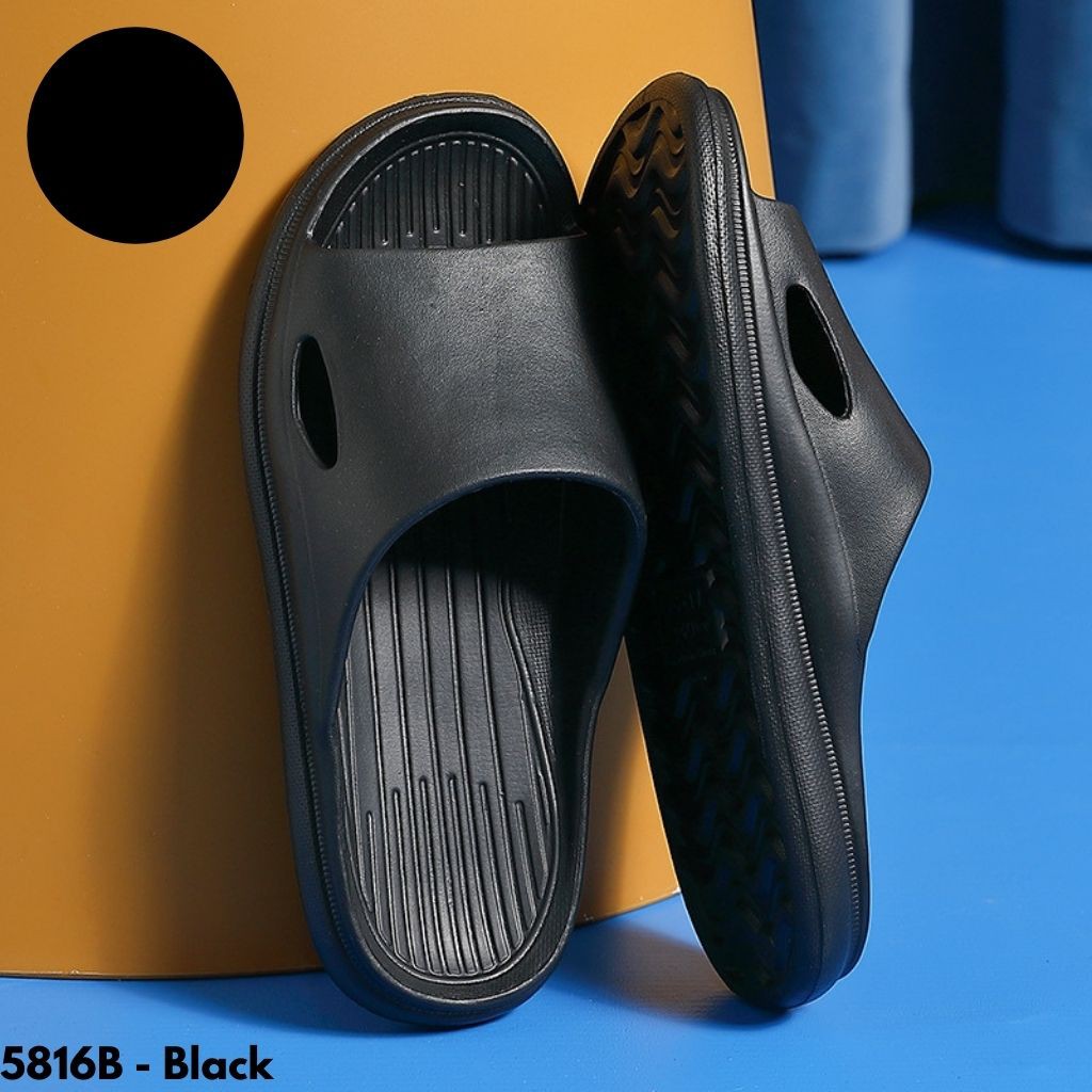 SANDAL WANITA PRIA UNISEX COUPLE RUMAHAN DAPUR TOILET OUTDOOR NYAMAN EMPUK ANTI LICIN 5816B IMPORT