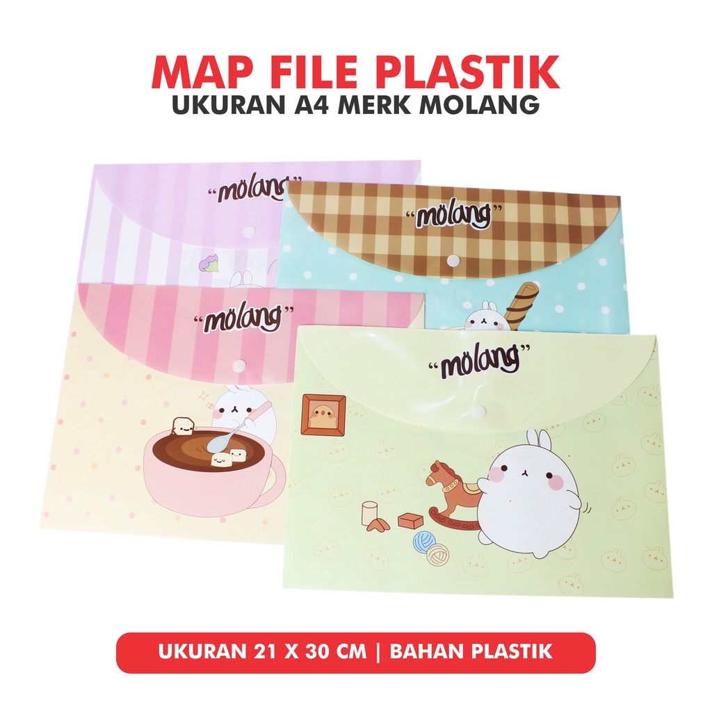 

Map File Plastik Merk Molang Ukuran A4 Kancing Motif Kelinci Karakter