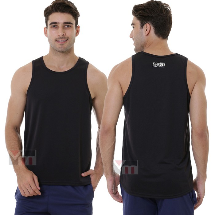 Kaos Jumbo Singlet Drifit Hitam | JUAL SINGLET JUMBO | JUAL PAKAIAN DALAM PRIA JUMBO | BAJU GYM