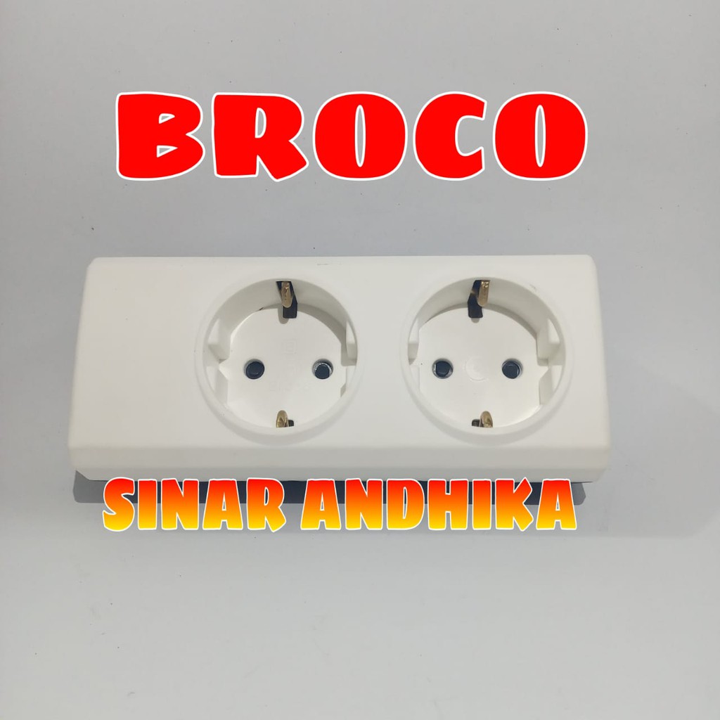 STOP KONTAK 2 LUBANG CP (CHILDREN PROTECTION) BROCO 15321