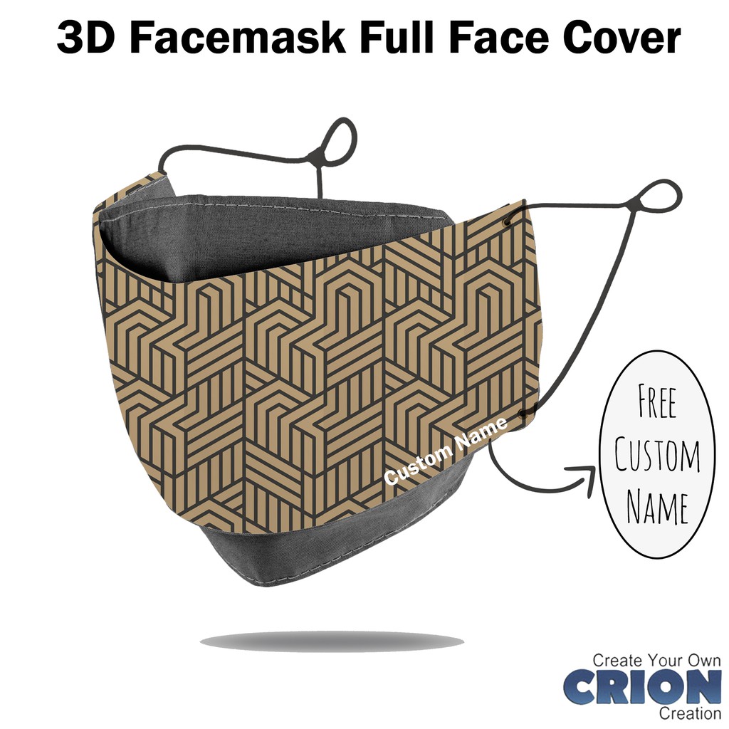 Crion - Masker 3d Full Face Cover Ethnic Series 1 - antibacterial