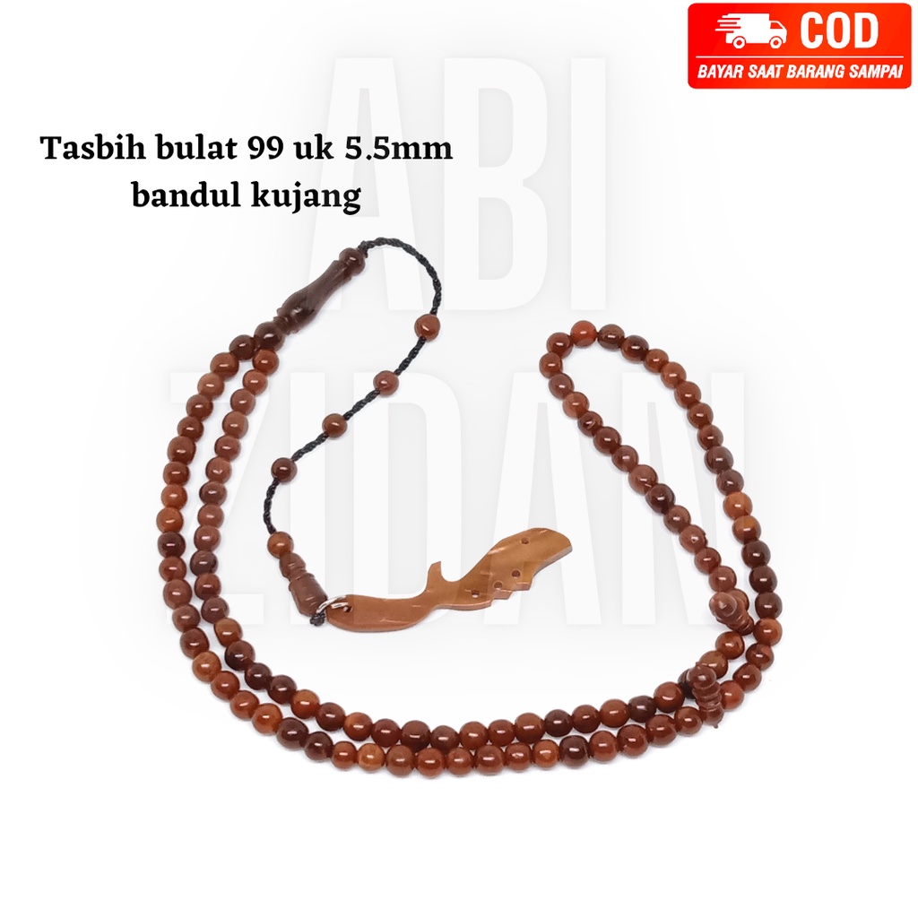 Tasbih kayu Kaokah Kokka Kaukah kokkah koka asli Original model bulat 99 uk 5,5 mm bandul kujang