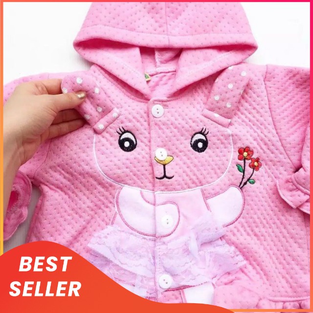 JAKET ANAK BAYI PEREMPUAN PERGI JALAN LUCU 0-3 TAHUN BUNNY BALLERINA / JAKET ANAK LUCU / MANTEL KARAKTER LUCU / JAKET HOODIE ANAK BAYI CEWEK