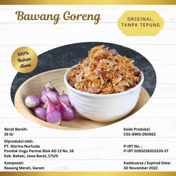 

Bawang Goreng Original (Fried Shallots)