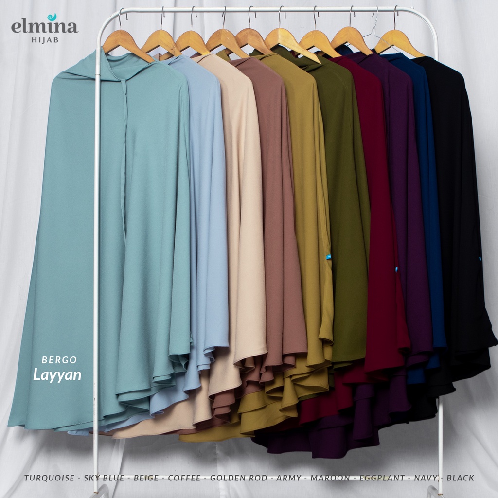 Bergo Tali Jumbo Hijab Instan Bergo Layyan by Elmina