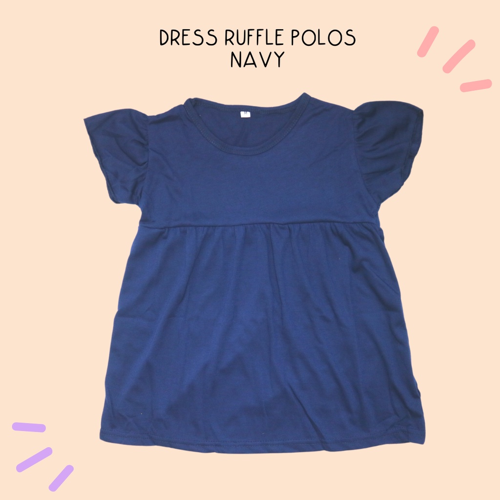 BabynKids - DRESS RUFFLE POLOS ANAK PEREMPUAN / Dress anak 1 - 5 tahun