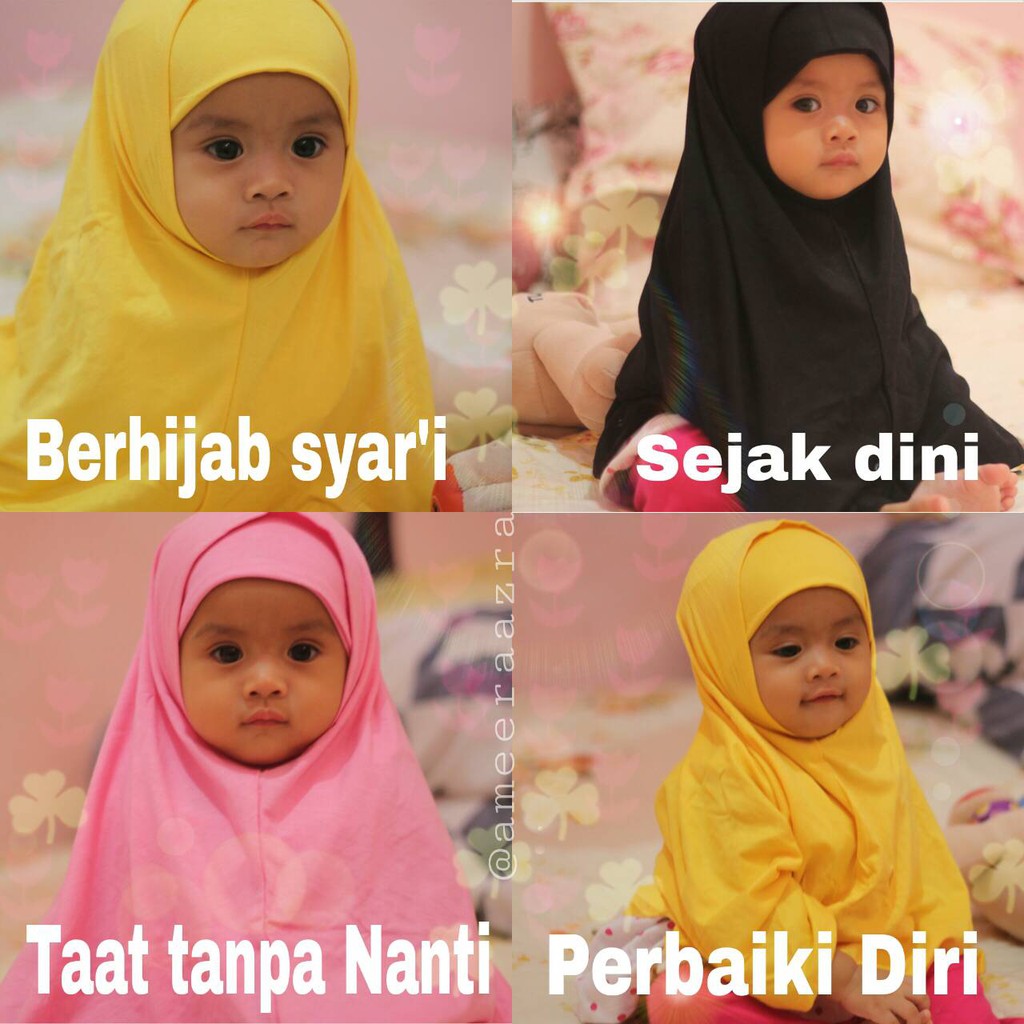 Jilbab Anak Lucu Siria Almira 1,5 ~5 th adem nyaman dipakai bonus inner bandana Griyaraditya Almira