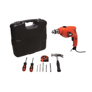 Black&amp;Decker HD400K9 Peralatan Bor Palu Dan Obeng Dalam 1 Set Koper