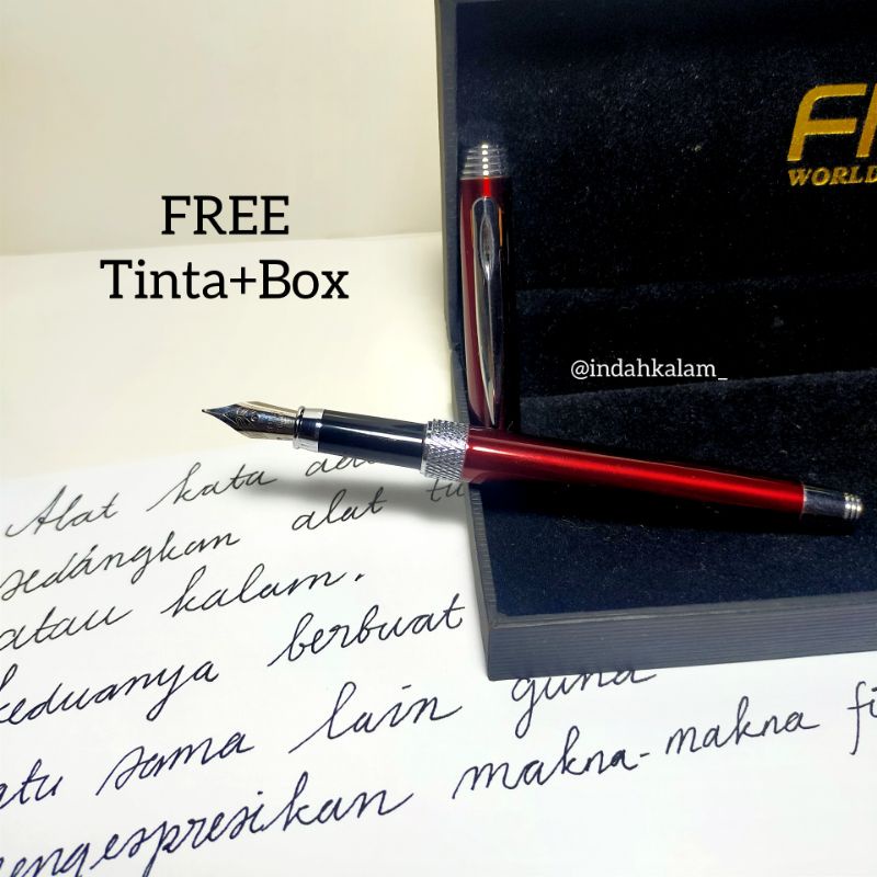

[LANGKA] Fountain Pen Iridium Red Set Nib Box Pulpen Klasik Kaligrafi Kitab Kalam Ijazah Pen Tutul