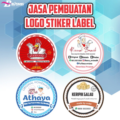 JASA DESAIN /LOGO/STIKER LABEL MAKANAN/MINUMAN/SNACK