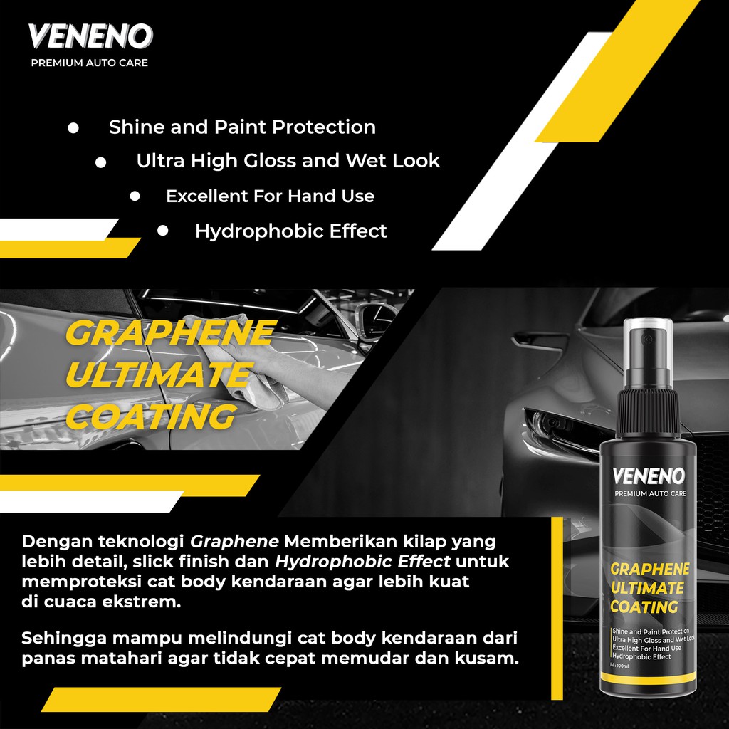 Veneno Graphene Ultimate Coating - Pengkilap Pelapis Pelindung Cat Coating Mobil Dengan Efek Kilap