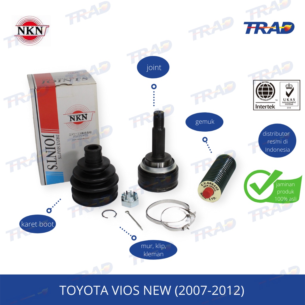 CV Joint AS Roda Luar NKN Toyota Vios gen 2