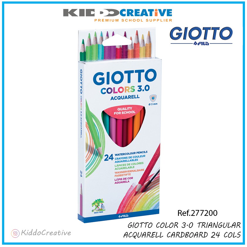 

GIOTTO COLOR 3.0 TRIANGULAR ACQUARELL CARDBOARD 24 COLS