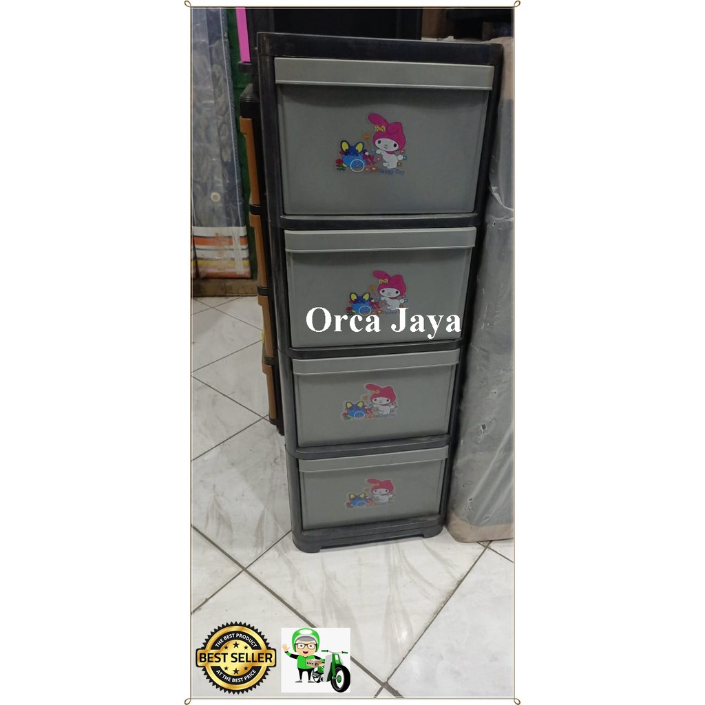 RAK SERBAGUNA/LACI SERBAGUNA PLASTIK 4 SUSUN