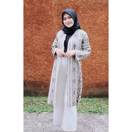 BAJU OUTER TENUN SIMPLE | OUTER FASHION MUSLIMAH | BAJU OUTER TENUN TERBARU | OUTER TENUN VIRAL