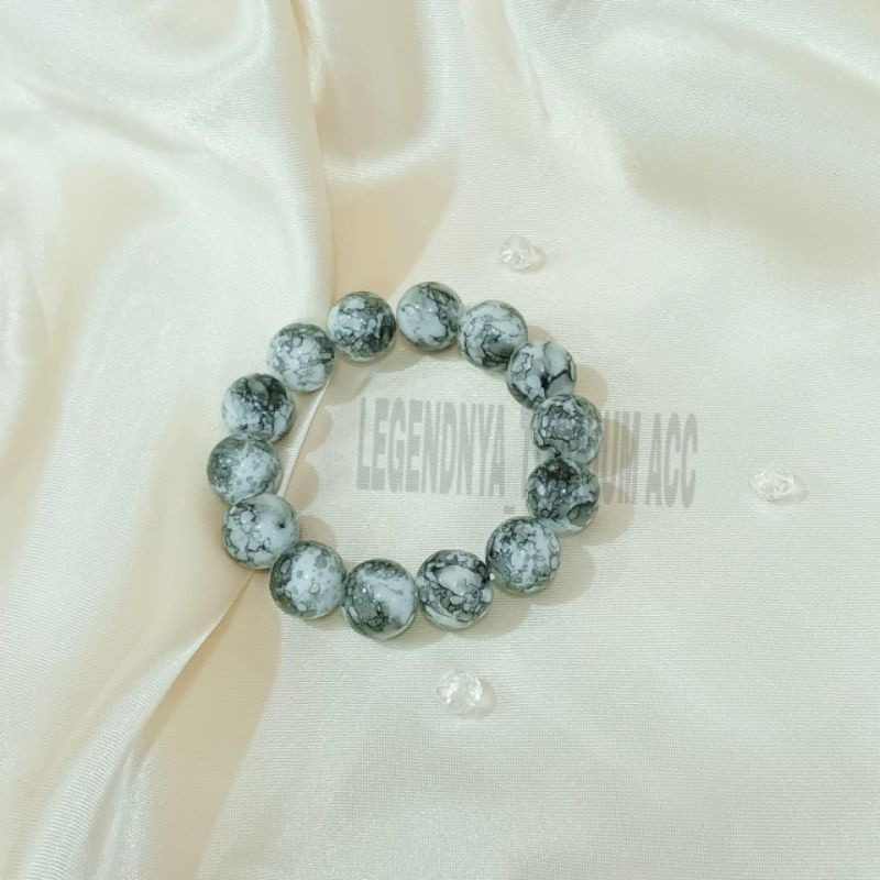 GELANG BATU GIOK ASLI ALAM Perhiasan fashion korea anti&anti luntur