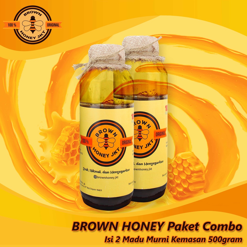 

Brown Honey Paket Combo 500gram Madu Murni Asli 100% ORIGINAL