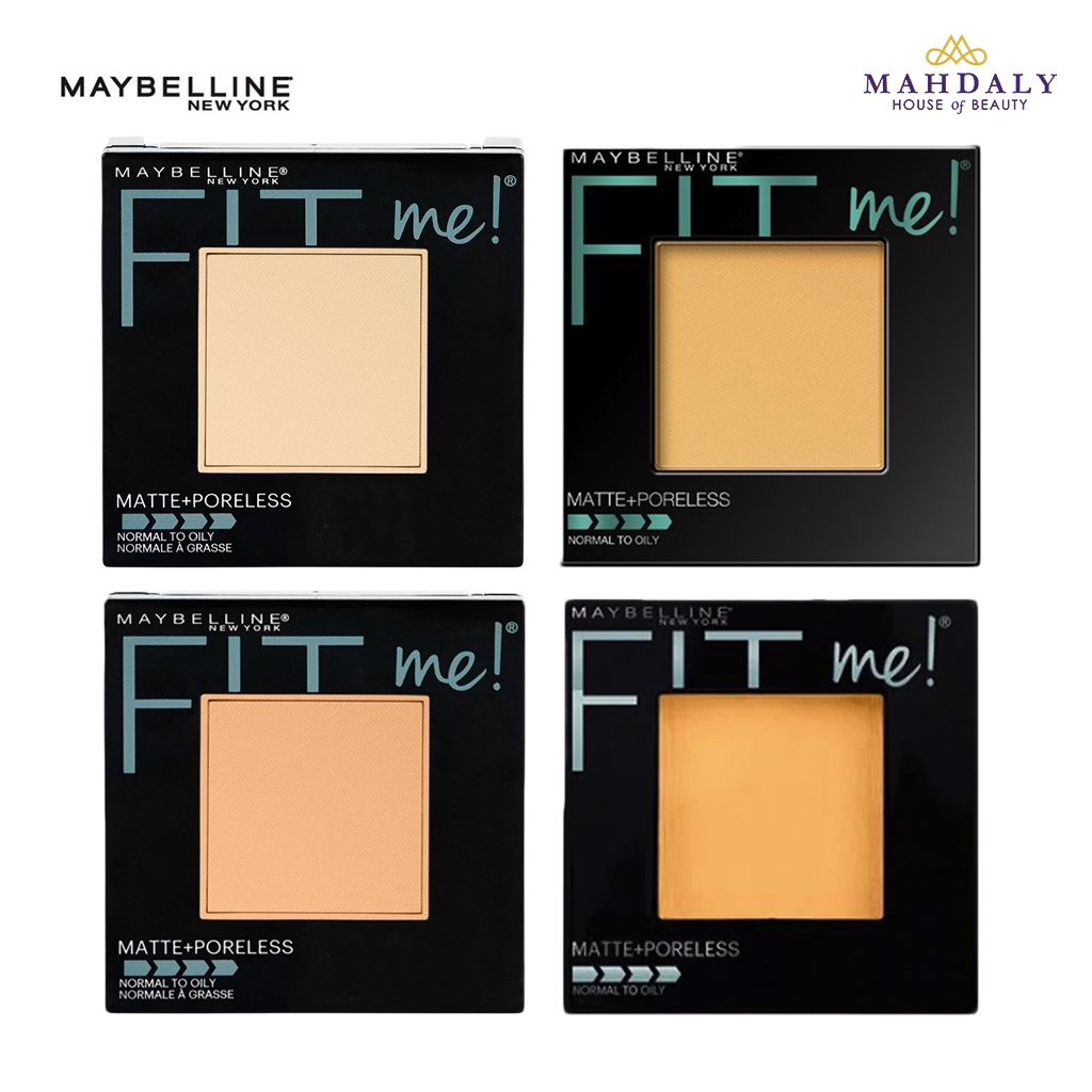 MAYBELLINE Fit Me Matte + Poreless Powder Foundation Make Up(Matte Foundation)/ Compact Powder/Bedak