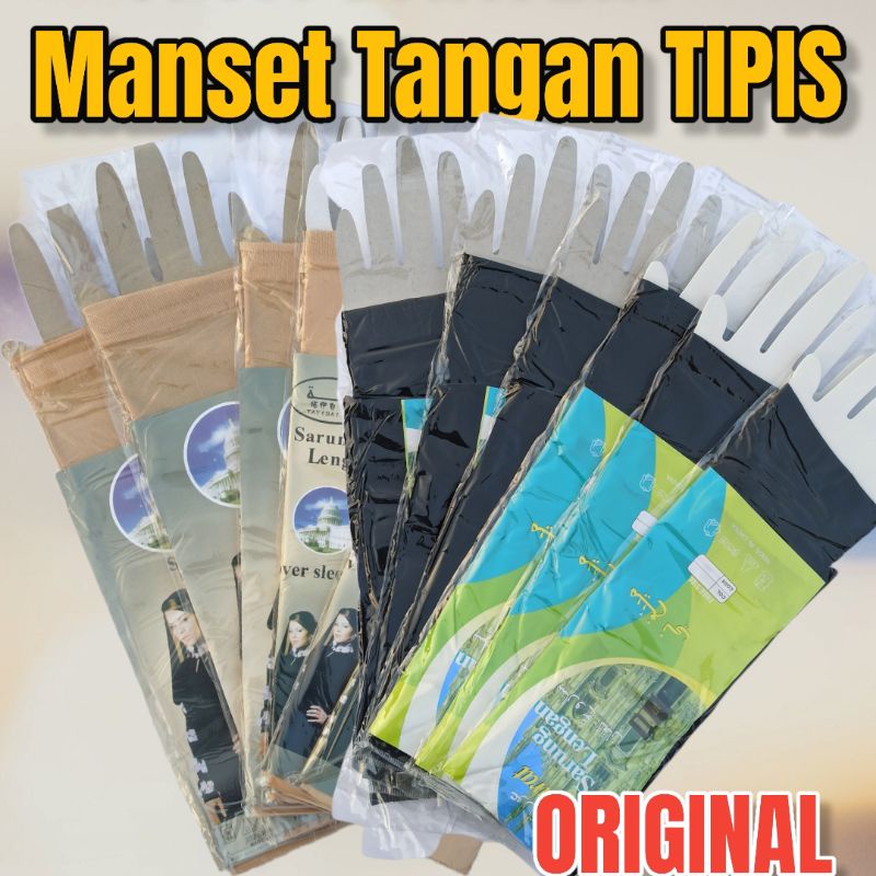 Manset Tangan Tipis (tissue) Manset Tangan Muslimah/Manset Tangan Renda Dan Polos Panjang Dan Lembut