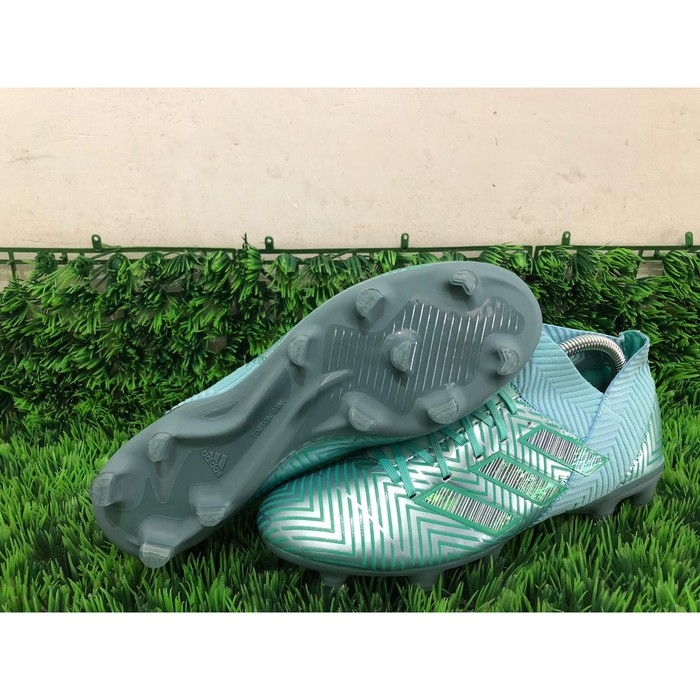 Soccer Adidas Nemeziz 18.2 FG - Light Green Blue