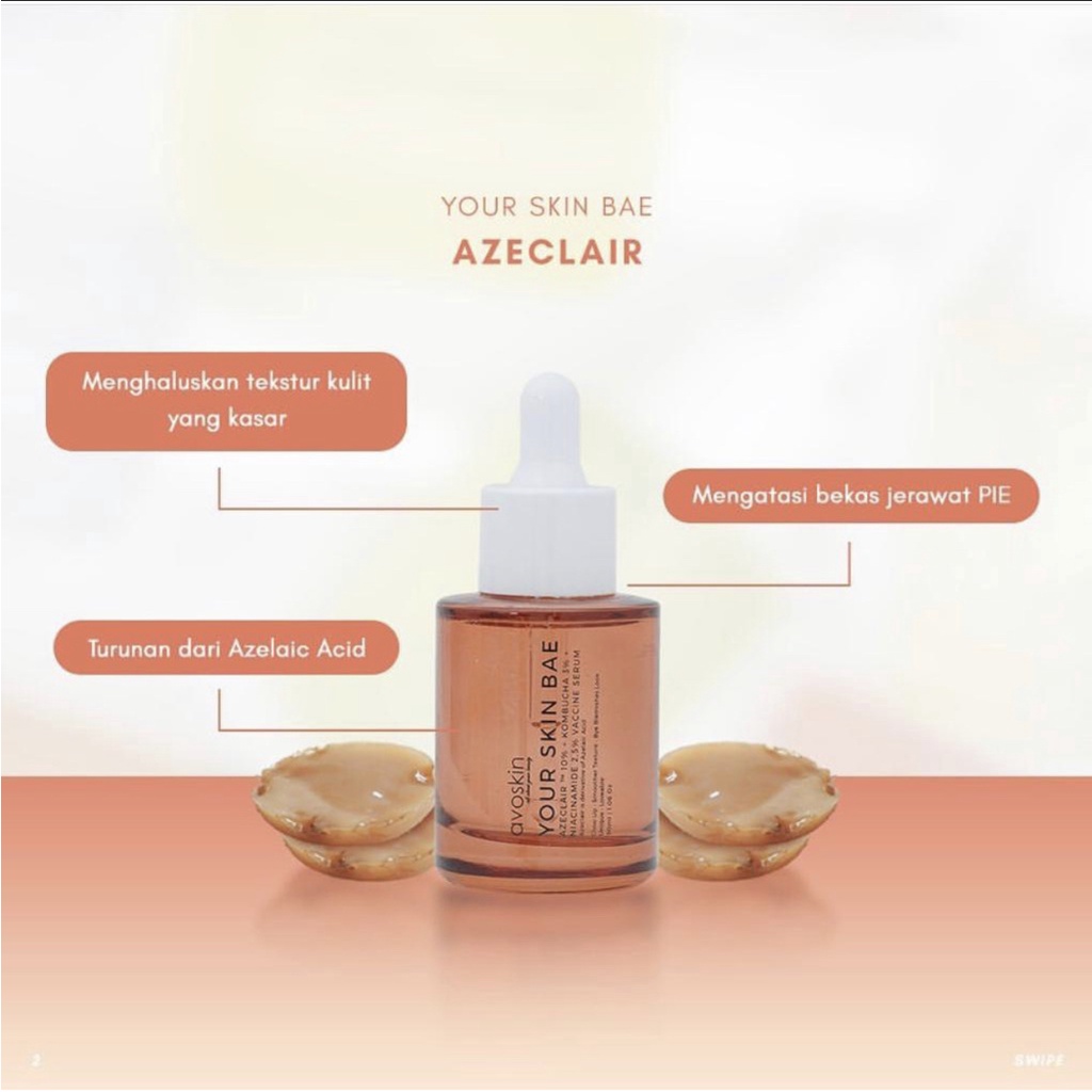 Avoskin Your Skin Bae Azeclair 10% + Kombucha 3% + Niacinamide 2,5% Vaccine Serum 30ml