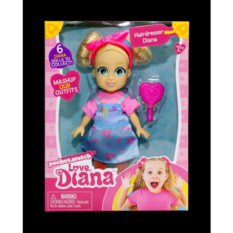 Mainan anak boneka diana love diana hairdresser doll 6" original