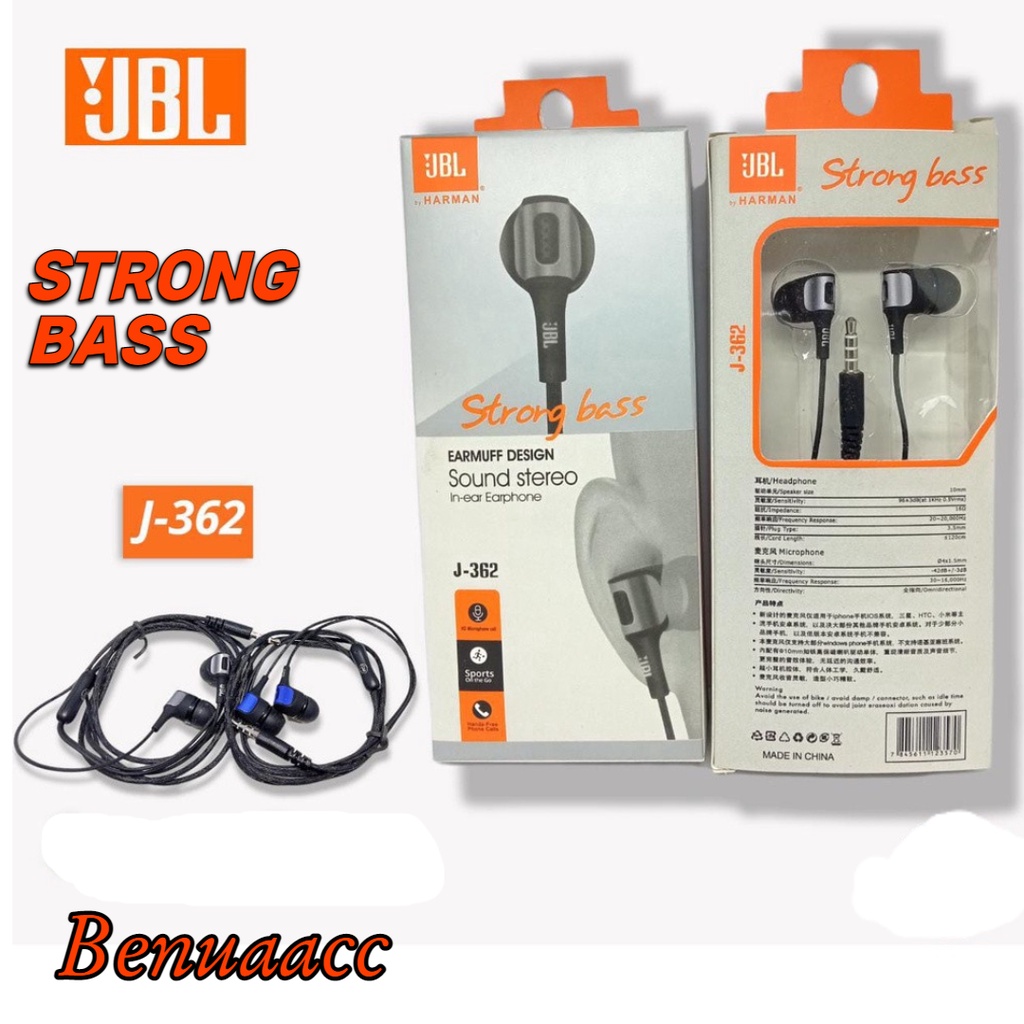 (ba) HF/HEADSET BRAND JBL SERI J-362 HIGHT QUALITY SOUND STEREO