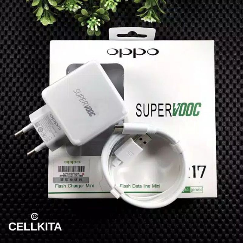 Charger Casan Oppo F1s F5 F7 F9 F11 F11pro Super Vooc 4A Fast Charger USB Micro Kabel Data Original