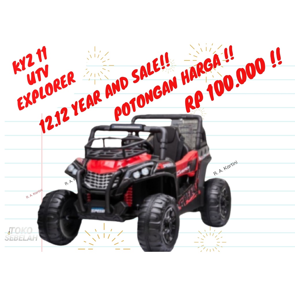 Mainan Anak MOBIL AKI UTV Explorer KYZ 11 - Yukita Maenan Mobilan