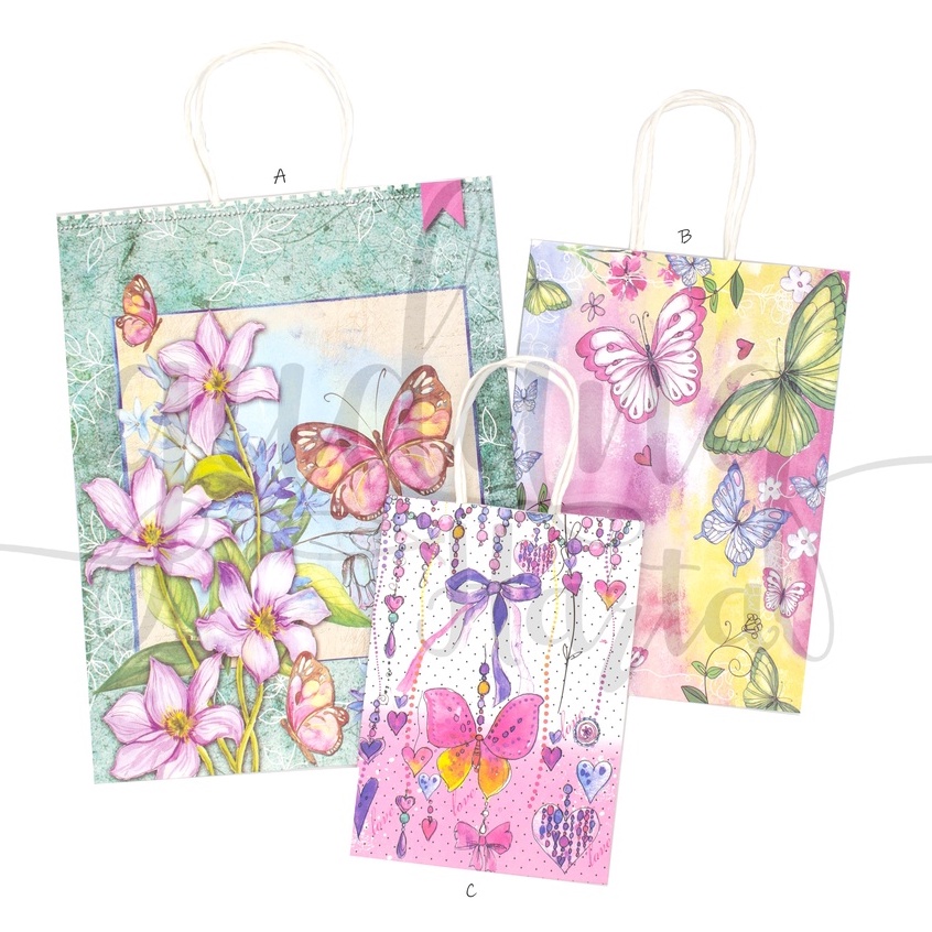 Paper Bag Butterfly Tas Kado Motif Kupu Kupu Goodie Bag GH 507017