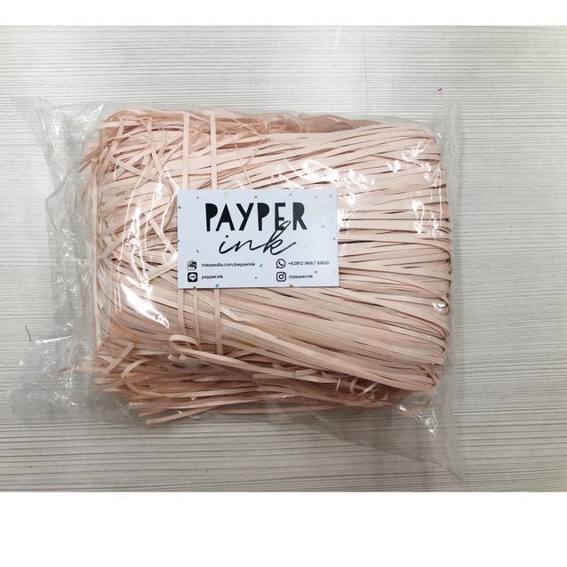 

200 gr shredded paper / kertas potong lurus straight cut / peach pink