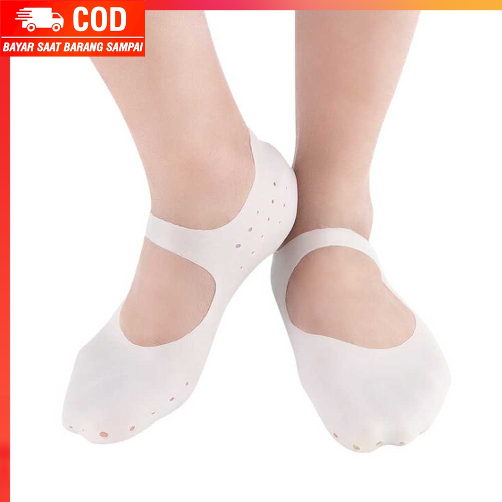 (100% BARANG ORI) Soumit Kaos Kaki Sepatu Shock Absorb Silicone Gel Anti Slip 2PCS MJ004