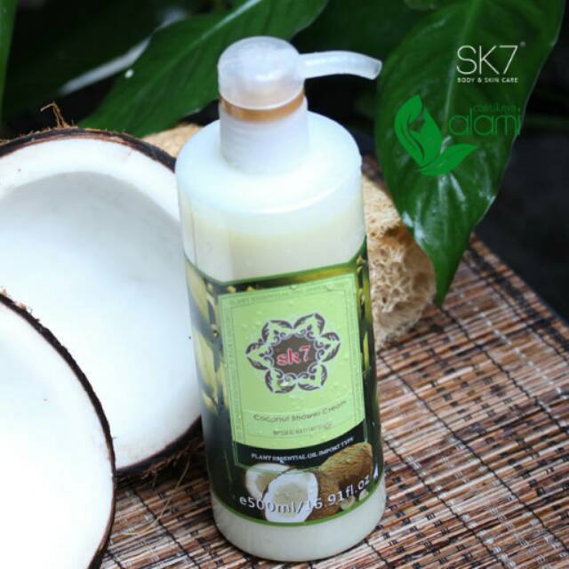 FREE ONGKIR SK7 SHOWER CREAM COCONUT SABUN HERBAL ALAMI PREMIUM KELAPA ORIGINAL JAKARTA