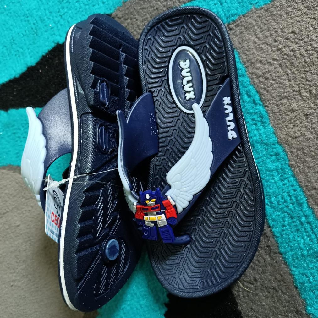 Sandal Jepit Anak Laki-Laki Karakter Robot/Sandal Dulux Cq 051 Ukuran 24-35 Sandal Bermain Sandal Lu