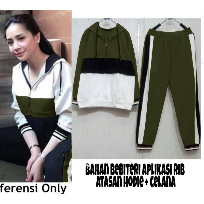 ZR st slavina / Stelan Jaket murah / set Sporty / Stelan wanita murah