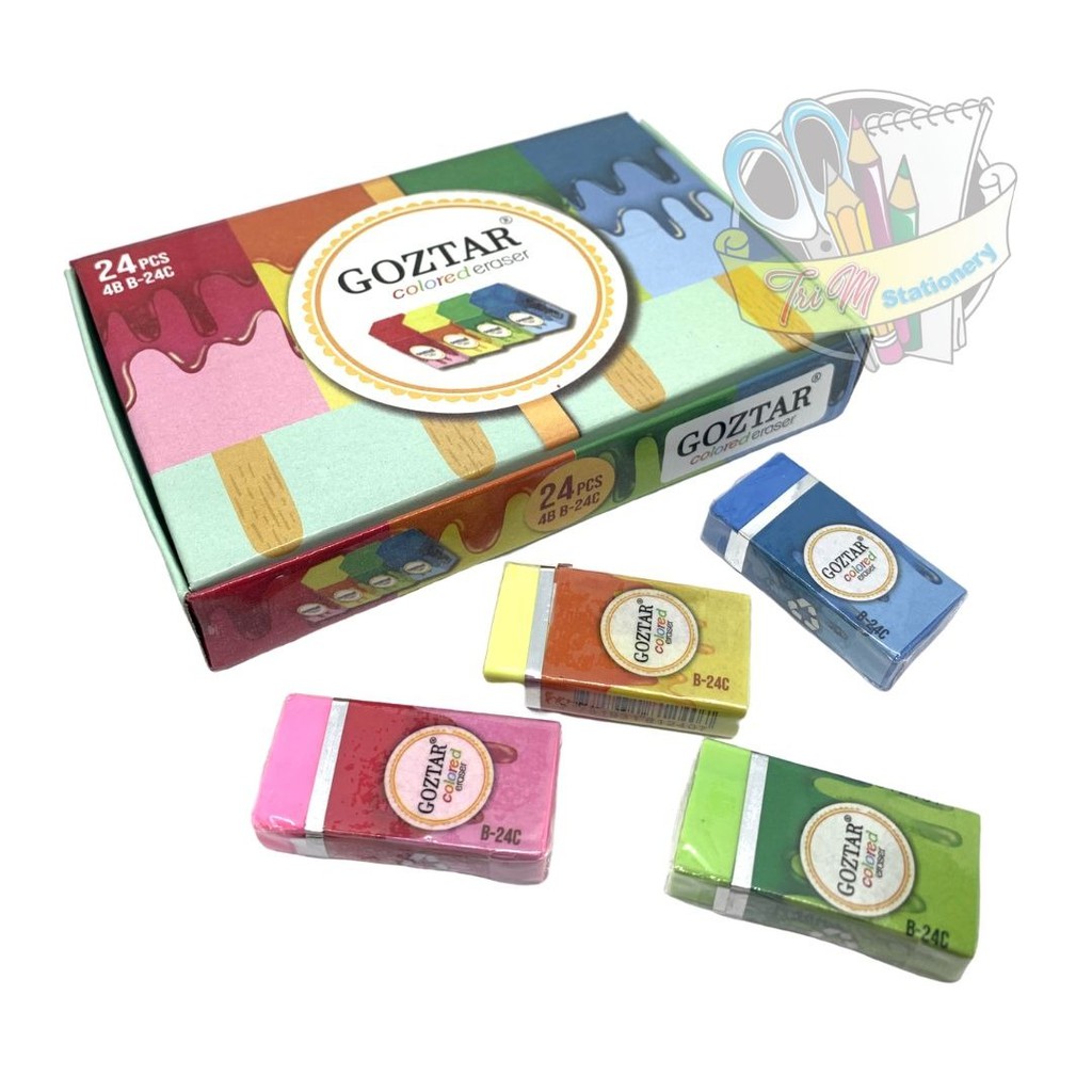 

[BOX] Goztar Penghapus Stip Rainbow Warna Warni B-24 isi 24