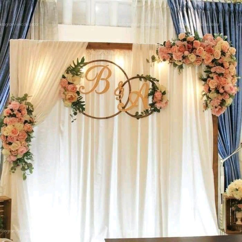 PAKET USAHA dekor Akad/lamaran Backdrop hias dekorasi engagement Wedding simpel