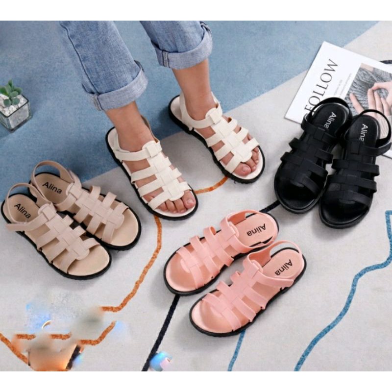 Sandal Tali Athena Gladiator Jelly Alina 2118-A1