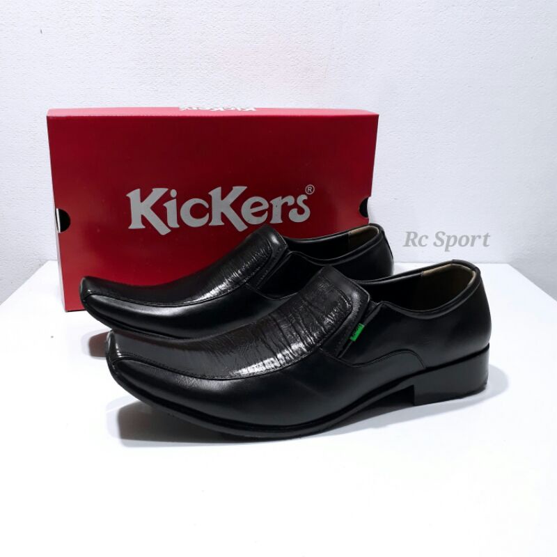 Sepatu Pantofel Pria Kickers Kulit Asli - Sepatu Pantofel Slip On Kulit - Sepatu Kickers