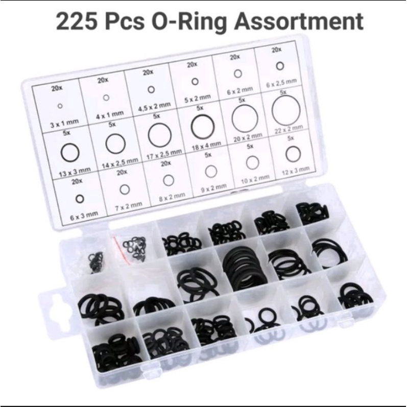 Karet Seal O Ring 225 Pcs Karet Oring Seal Minyak 225 Pcs Rubber Oring