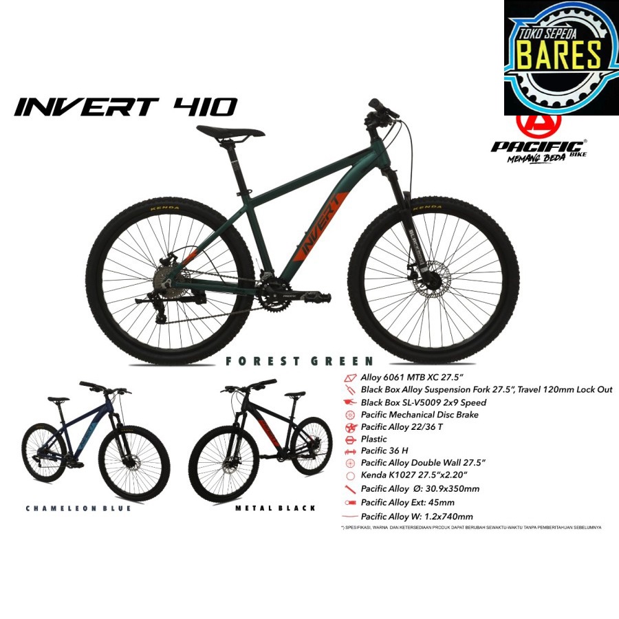 Sepeda Gunung / MTB 27.5 Pacific Invert 410