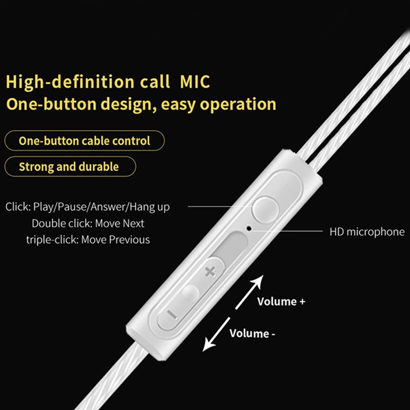 Headset Bass Earphone 3.5mm Jack Hedset Gaming Megabass With Mic Handset