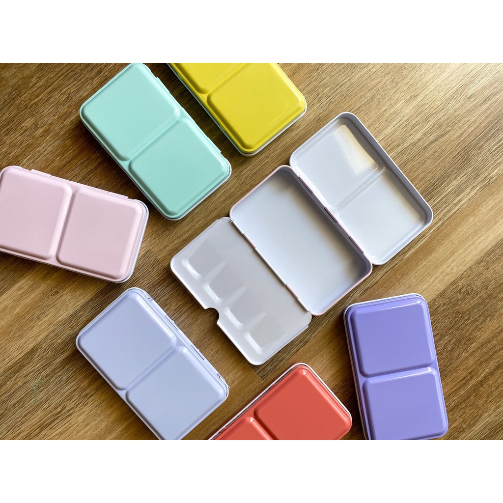

Watercolor Metal tin case 12 color - small tin