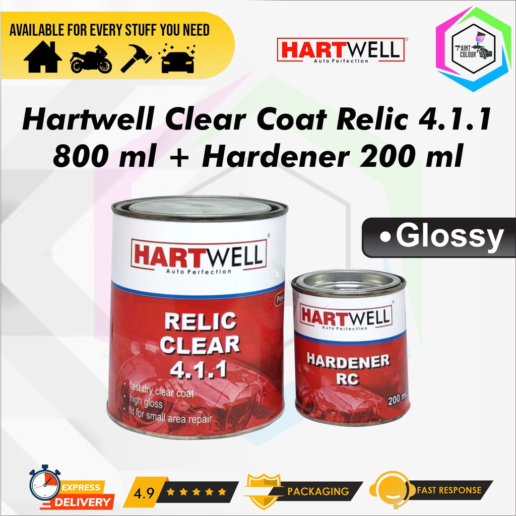 Hartwell Clear Coat Relic GLOSS 4.1.1 800ml + Harderner 200ml